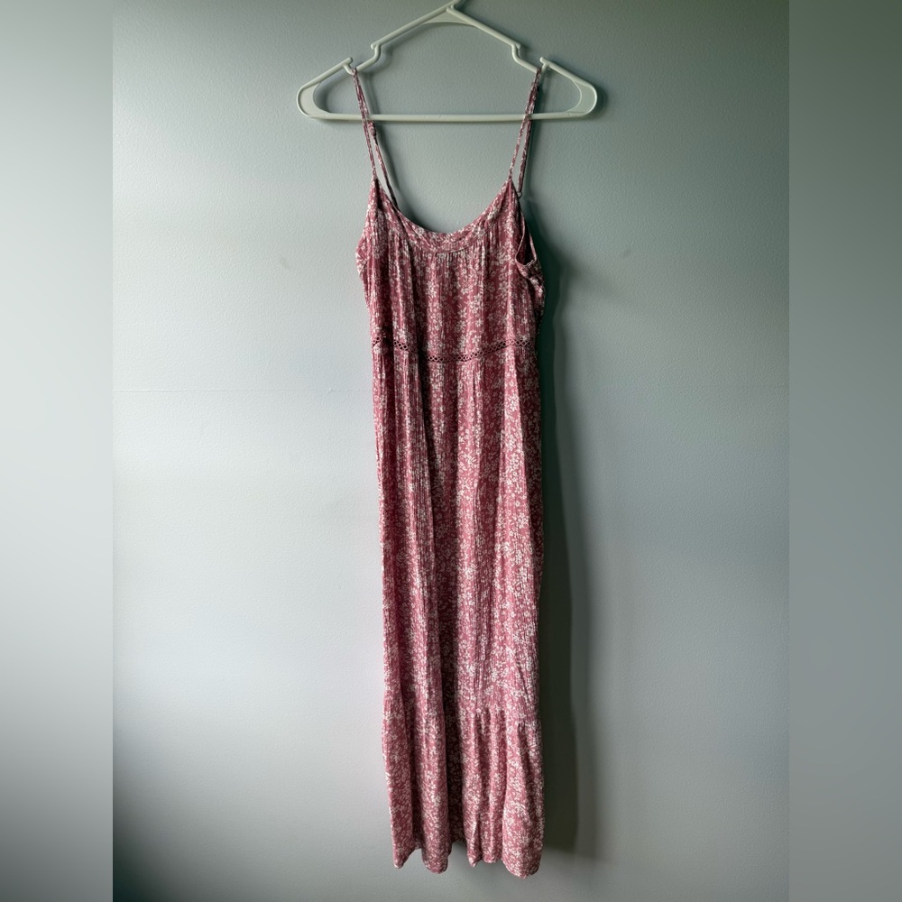 Pink Rose Maxi Dress Womens Size Medium